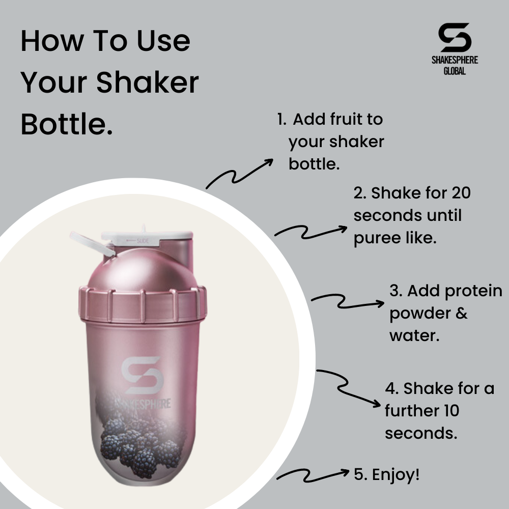 Protein shaker bottle 24.6 Fl Oz Double Wall Steel Mirrored Silver