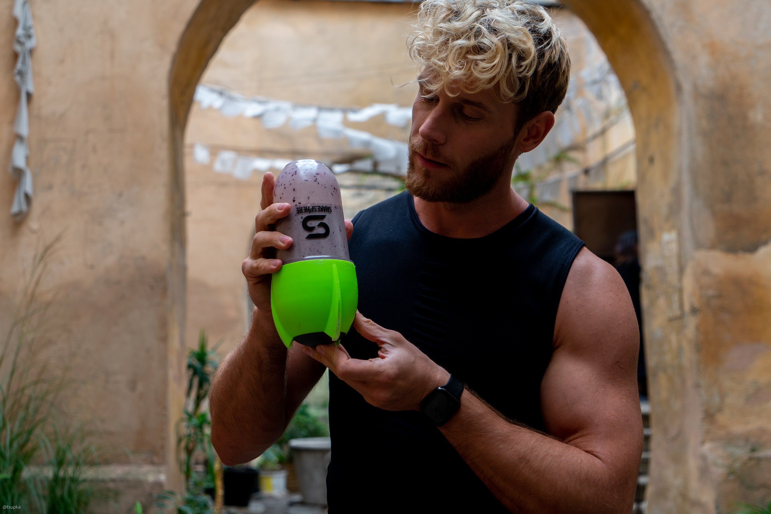 Portable Blender E-Lid Fluorescent Yellow