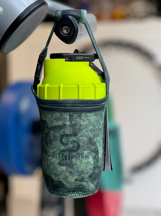 Green Camo Neoprene Case for Protein Shaker Bottles