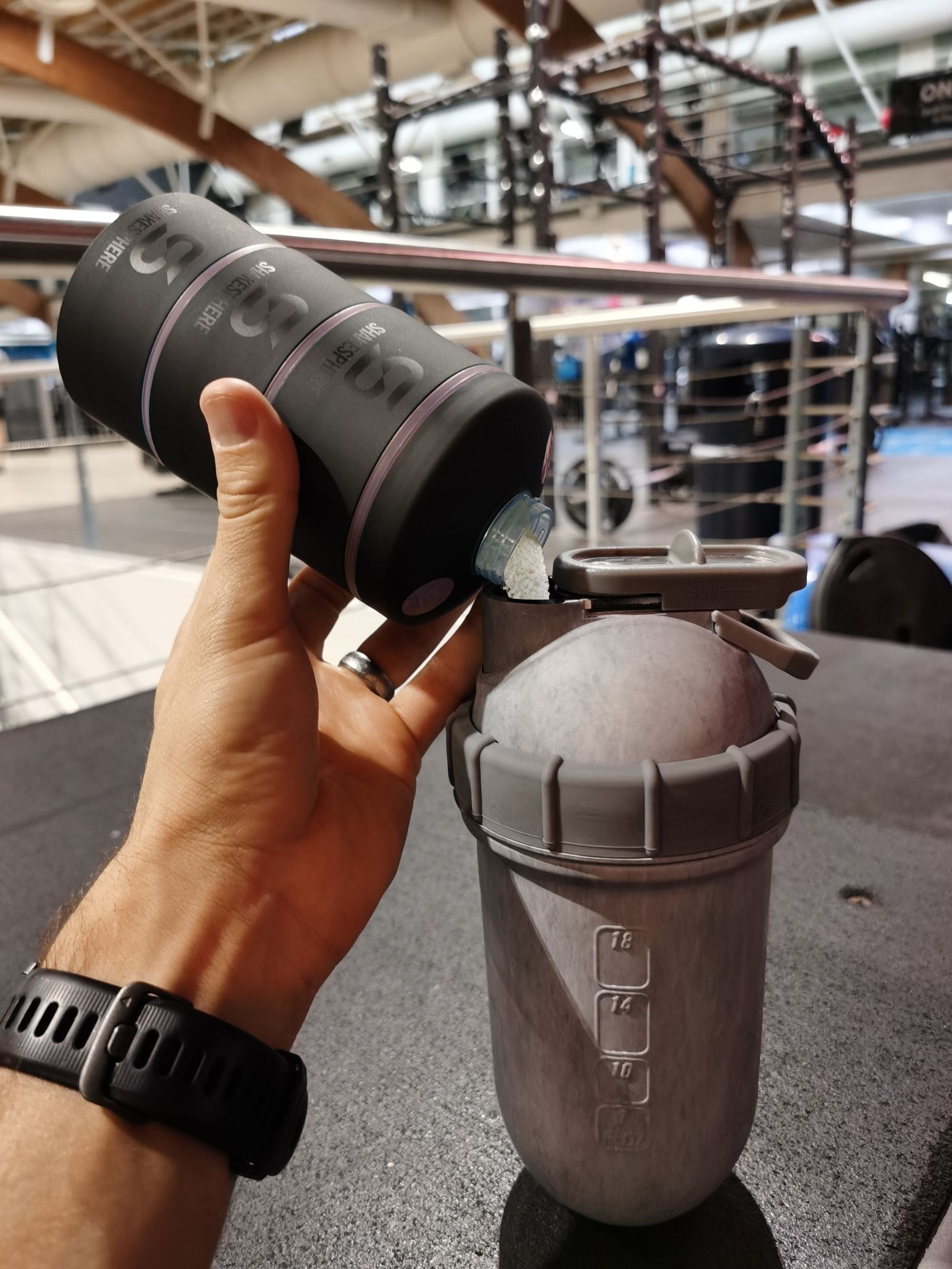 Protein Powder Stackable Storage Container 85g / 3oz, Rose Gold