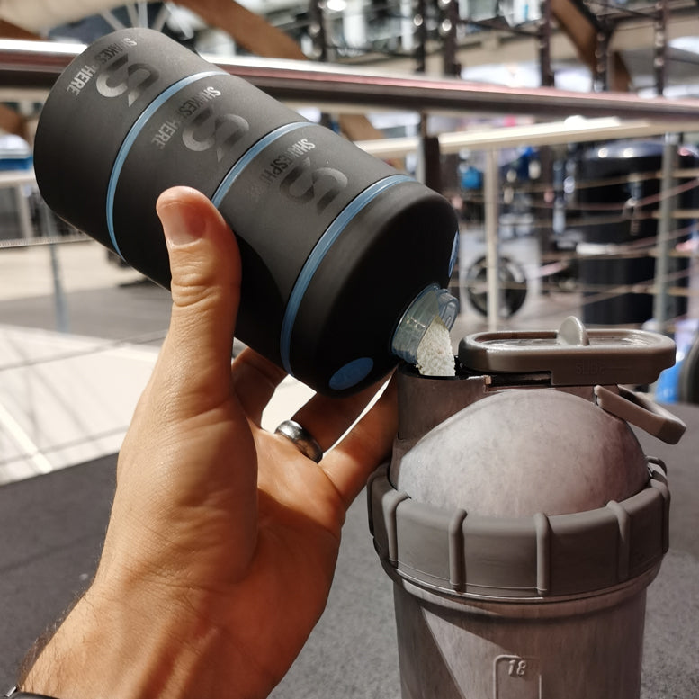 Protein Powder Stackable Storage Container 85g / 3oz, Cyan Blue