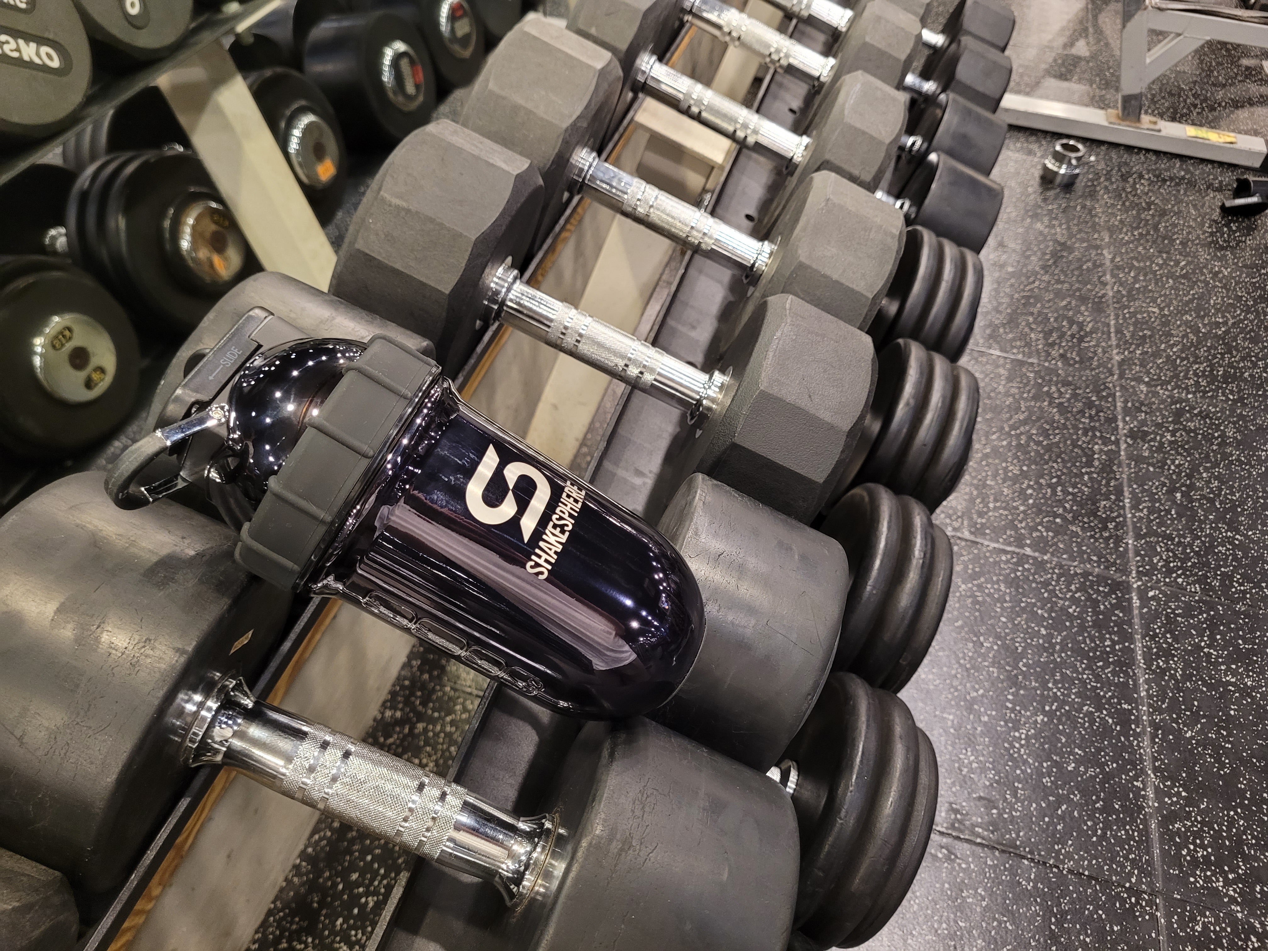 Protein shaker bottle 24.6 Fl Oz Double Wall Steel Mirrored Black