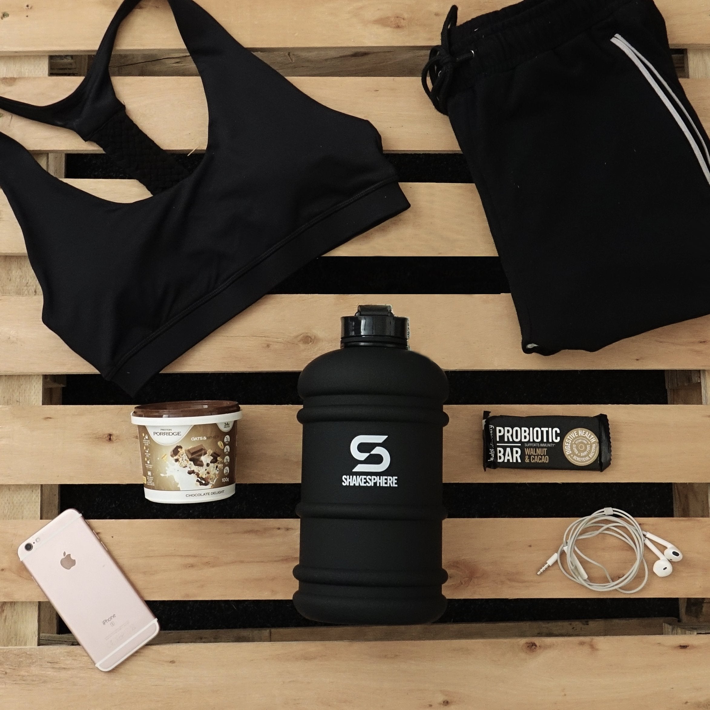 Hydration Jug 45.8 Fl Oz Matte Black/White Logo