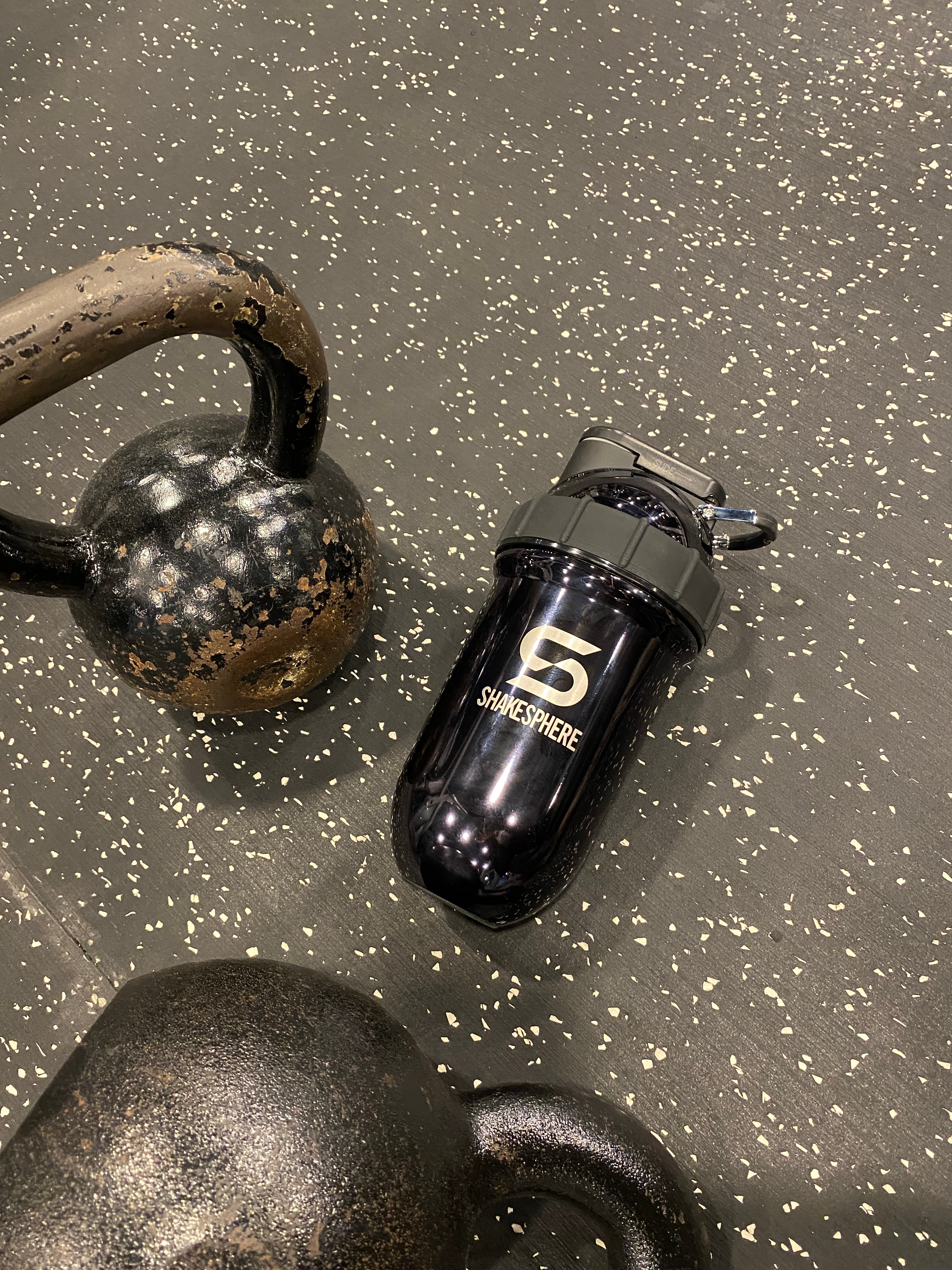 Protein shaker bottle 24.6 Fl Oz Double Wall Steel Mirrored Black