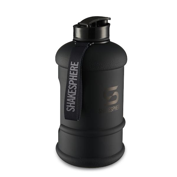 2.2L ShakeSphere Hydration Jug Matte Black/Black Logo - ShakeSphere 