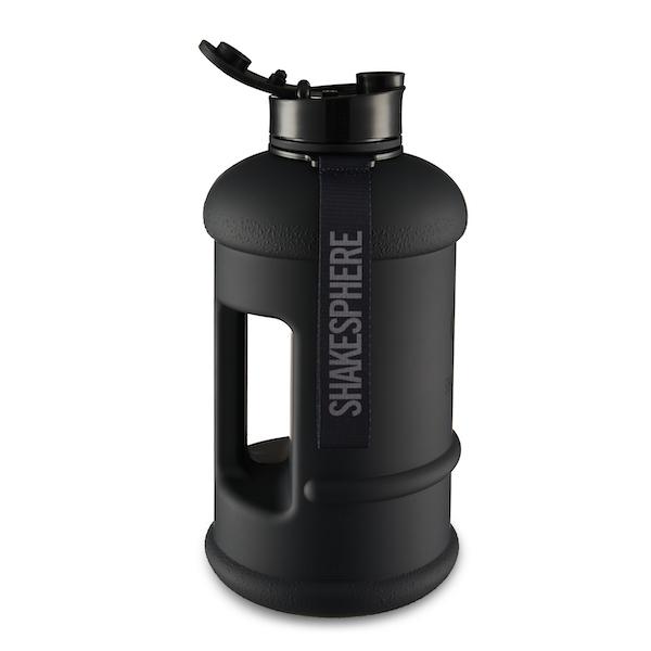 2.2L ShakeSphere Hydration Jug Matte Black/Black Logo - ShakeSphere 