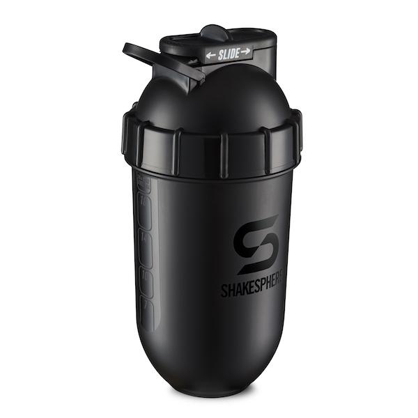 700mls ShakeSphere Tumbler Original Glossy Black/Black Logo - ShakeSphere 