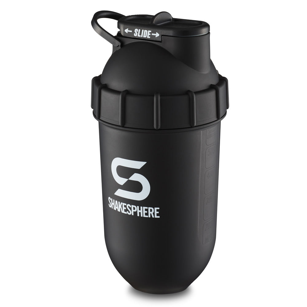 Protein shaker bottle 700mls "Tumbler Original" Matte Black/White Logo