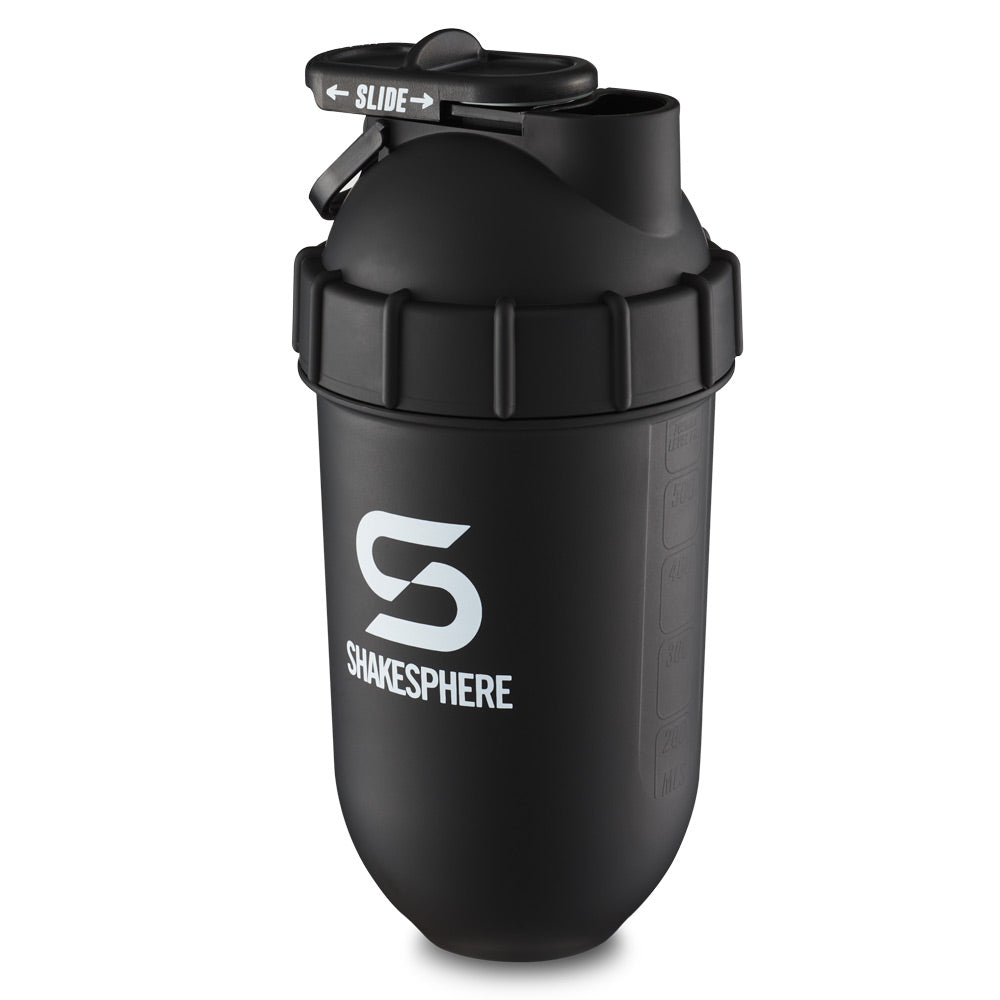 XTK Shaker Bottle Protein Shaker Bottles With Storage And Mix Ball, 16OZ Sports Water Bottle With Pill Organizer,Leak Proof Portable Shaker Cup For Protein Mixes And Pre Work Out,BPA Free(white