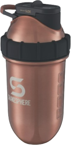Protein shaker bottle 24.6 Fl Oz Tumbler Double Wall Steel Copper