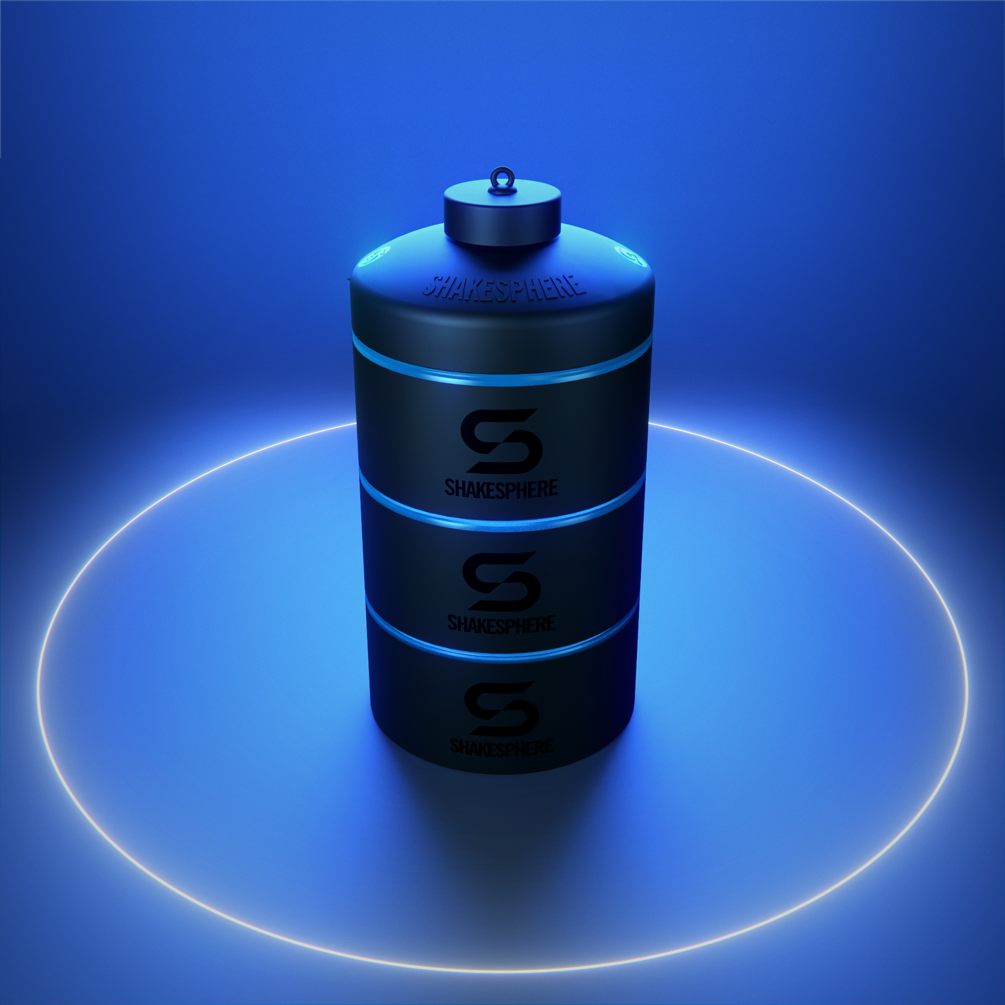 Protein Powder Stackable Storage Container 85g / 3oz, Cyan Blue