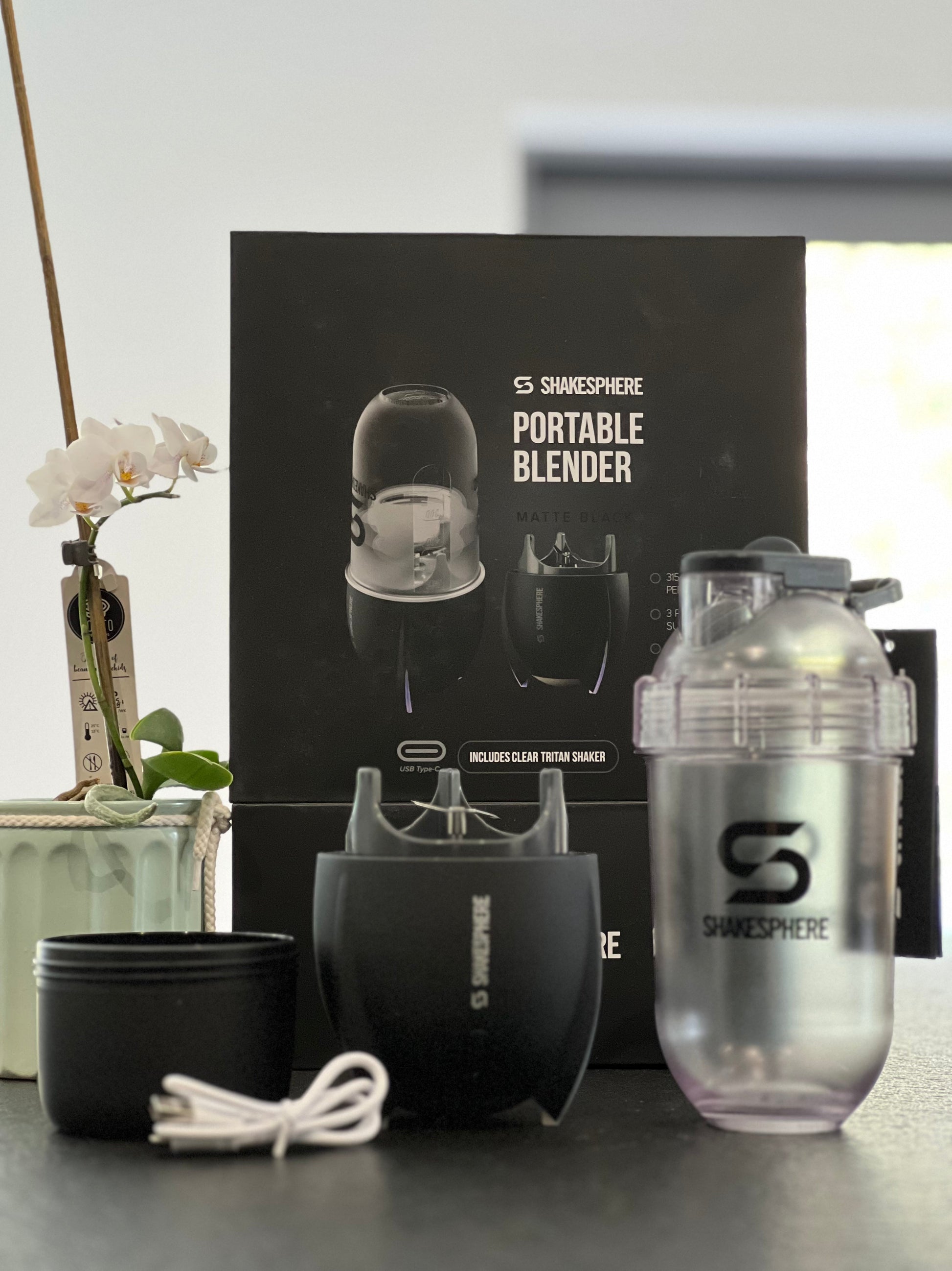 Portable Blender E-Lid Matte Black