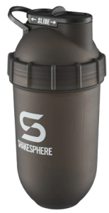 Protein shaker bottle 700mls "Tumbler Original" Frosted Black/White Logo