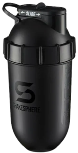 Protein shaker bottle 700mls "Tumbler Original" Glossy Black/Black Logo