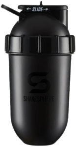 Protein shaker bottle 700mls "Tumbler Original" Glossy Black/Black Logo