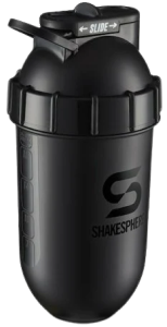Protein shaker bottle 700mls "Tumbler Original" Glossy Black/Black Logo