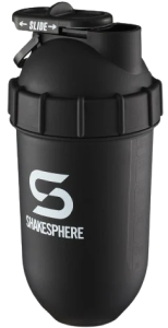 Protein shaker bottle 700mls "Tumbler Original" Matte Black/White Logo