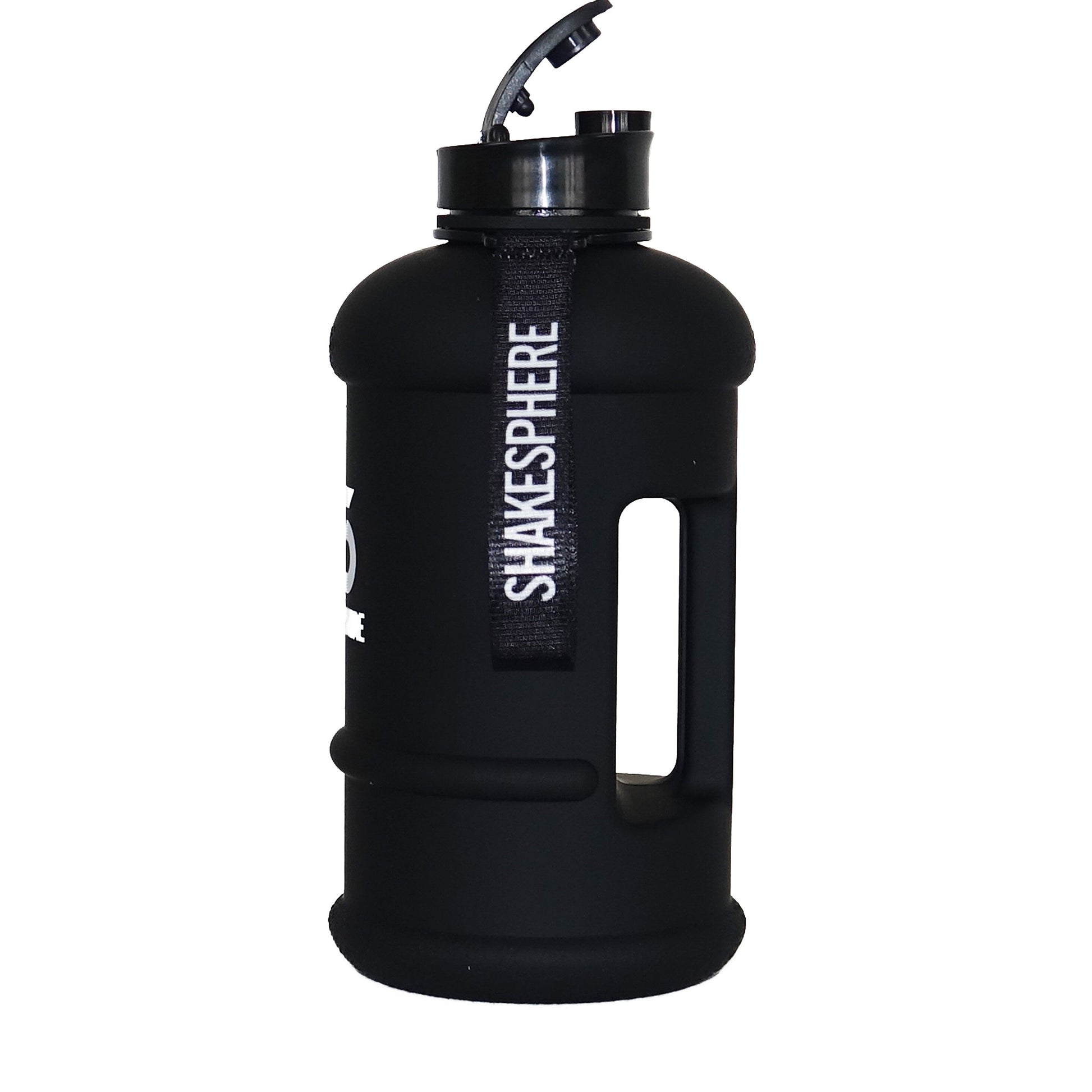 1.3L ShakeSphere Hydration Jug Matte Black/White Logo - ShakeSphere