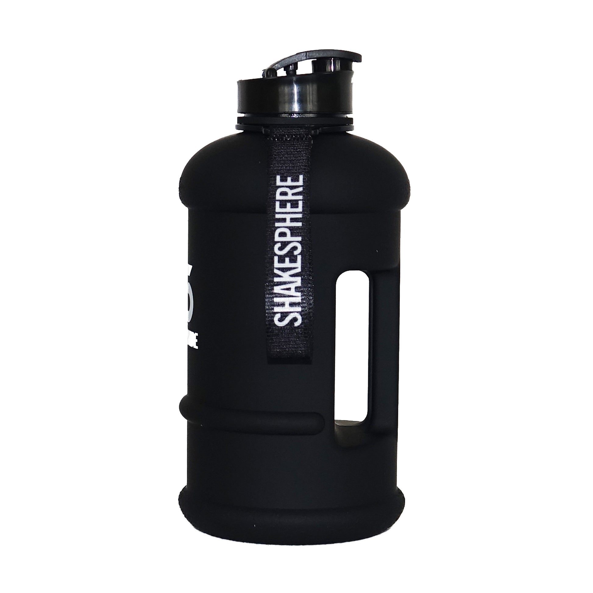 1.3L ShakeSphere Hydration Jug Matte Black/White Logo - ShakeSphere