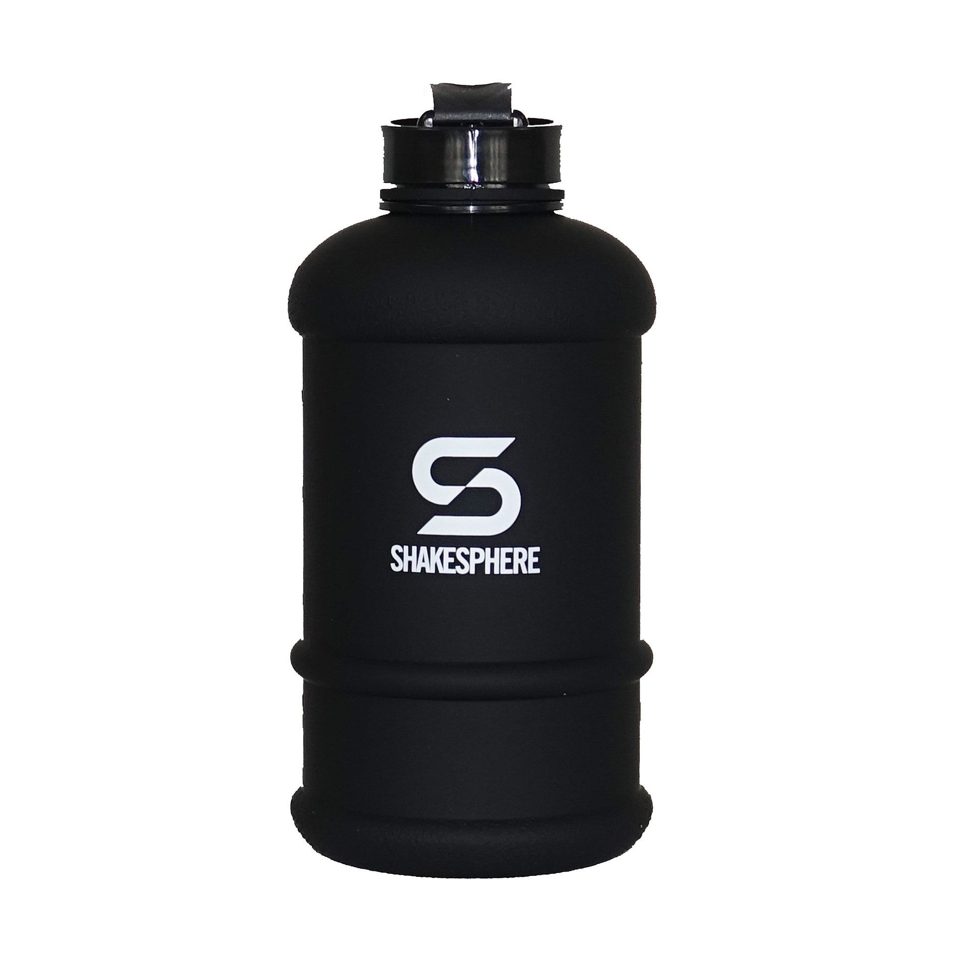 1.3L ShakeSphere Hydration Jug Matte Black/White Logo - ShakeSphere