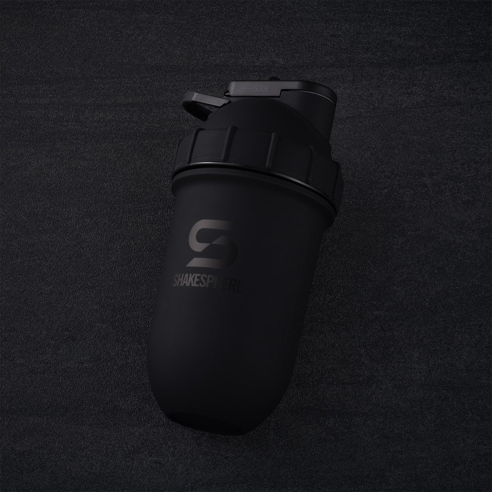 Protein shaker bottle 24.6 Fl Oz ShakeSphere Tumbler Double Wall Steel Matte Black