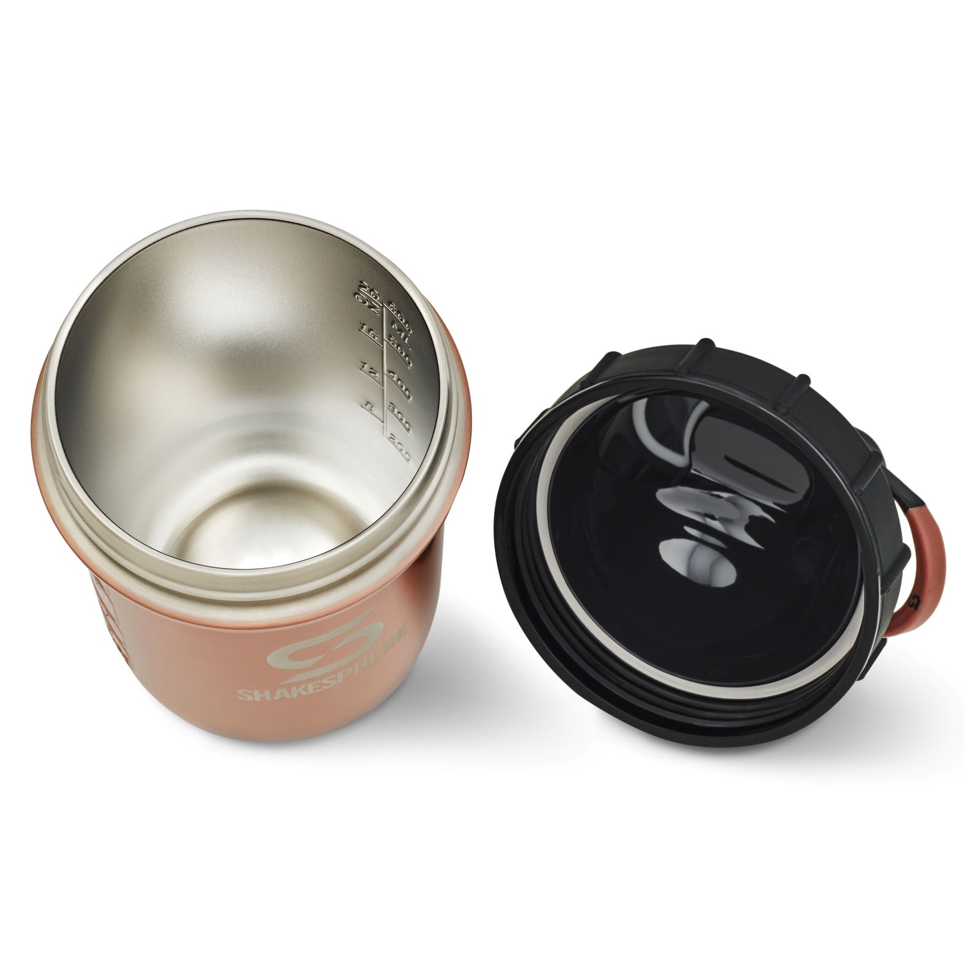 Protein shaker bottle 24.6 Fl Oz Tumbler Double Wall Steel Copper
