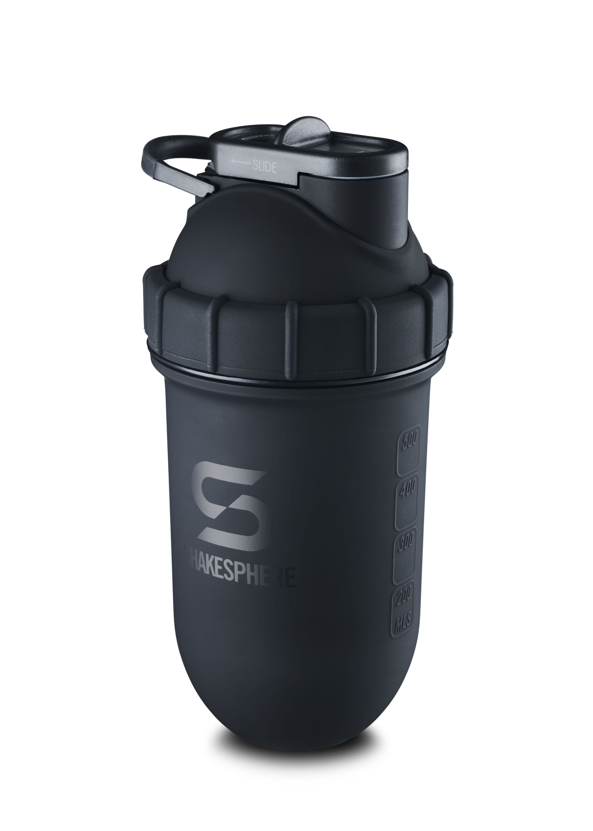 Protein shaker bottle 24.6 Fl Oz ShakeSphere Tumbler Double Wall Steel Matte Black