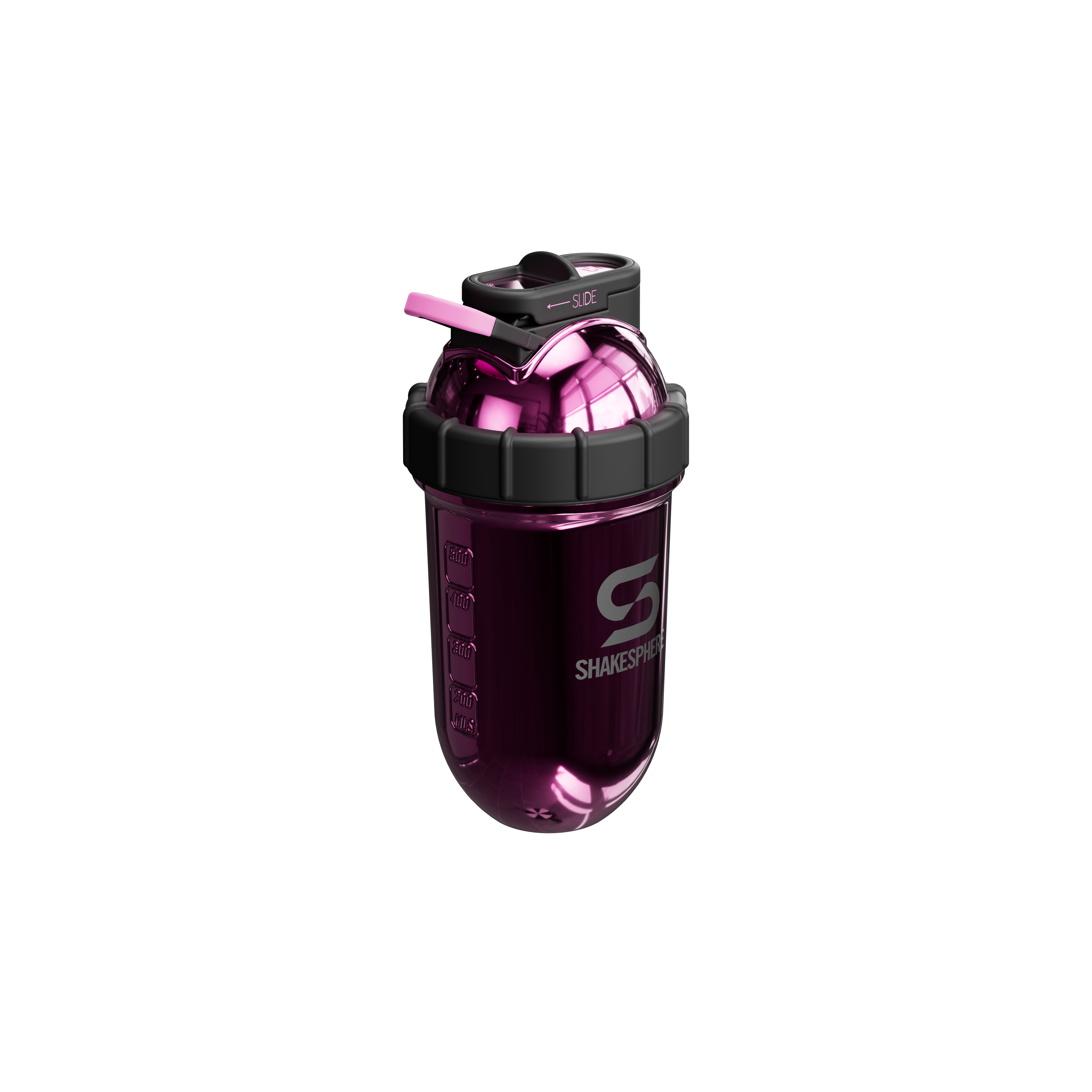 Protein shaker bottle 24.6 Fl Oz Double Wall Steel Mirrored Pink