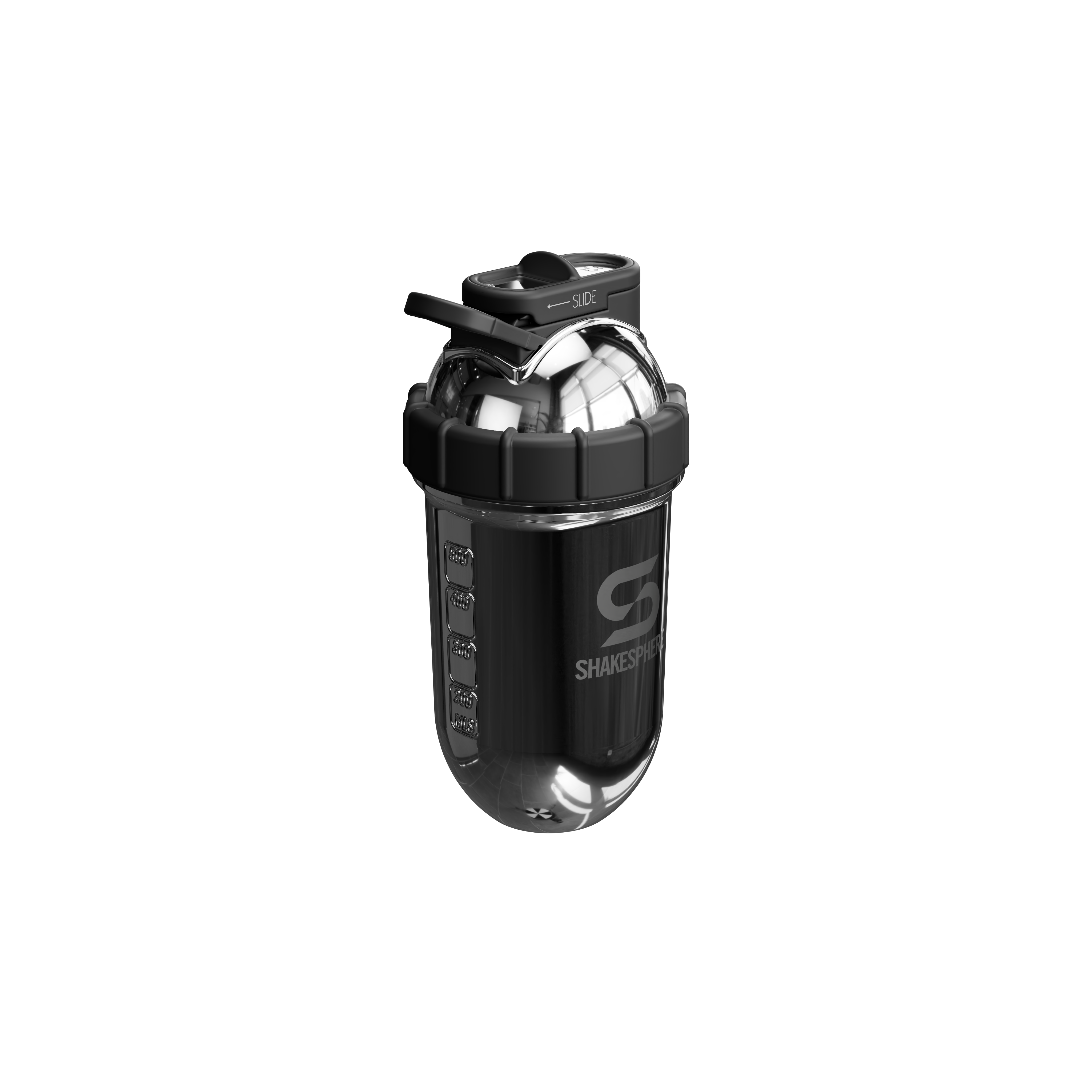 Protein shaker bottle 24.6 Fl Oz Double Wall Steel Mirrored Silver