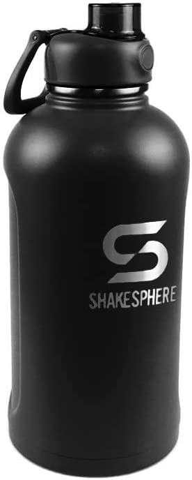 ShakeSphere Stainless Steel water bottle 67.6 Fl Oz Black