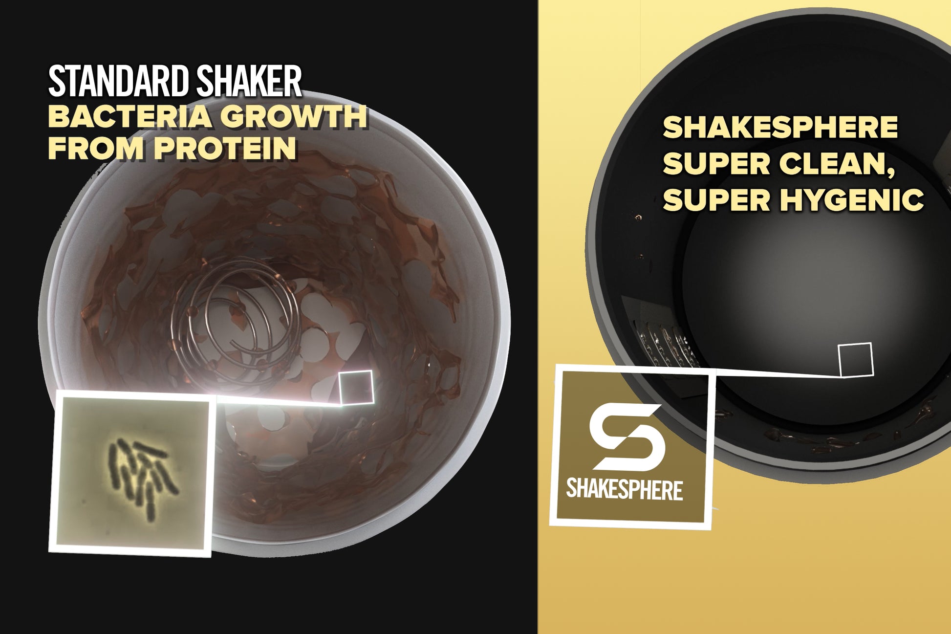 Protein shaker bottle 24.6 Fl Oz Double Wall Steel Mirrored Black
